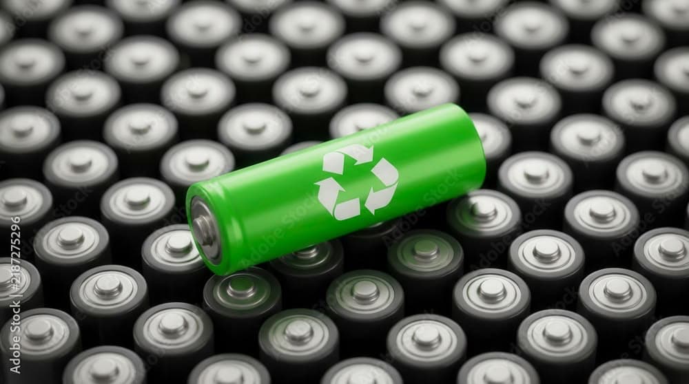 Battery Recycling & Circular Economy technology illustration