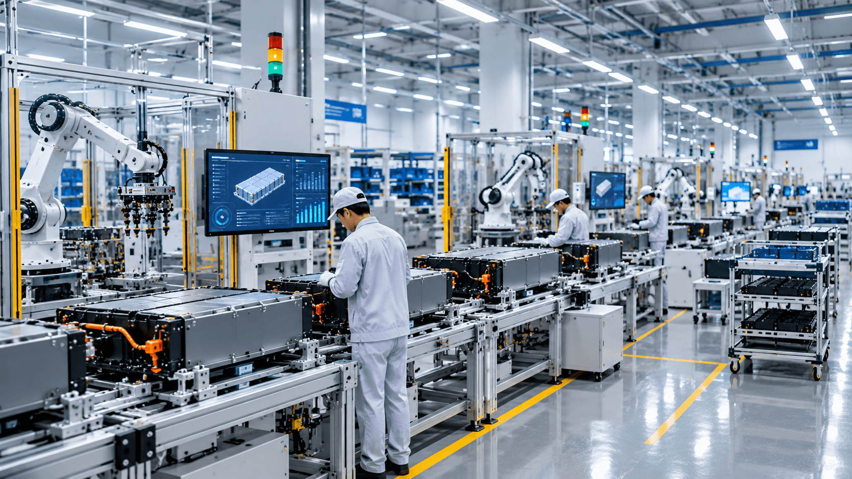 Lean manufacturing line and clean resource-efficient facility operations